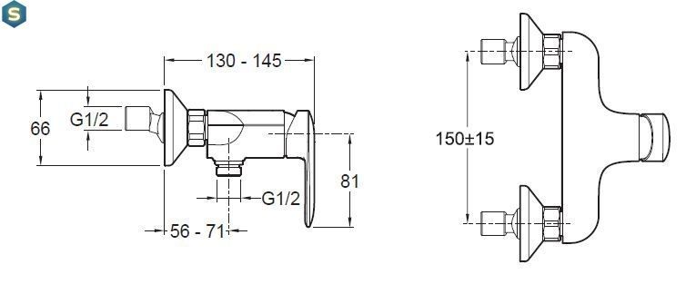 Смеситель для душа Jaсob Delafon Kumin E99463-CP