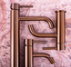Змішувач для умивальника Rea Lungo brushed copper високий REA-B1114, Теплый закат
