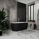 Ванна акриловая отдельностоящая Koller Pool PureLine 1600x800 White/MattBlack с сифоном 0266251501, Черный матовый