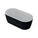 Ванна акриловая отдельностоящая Koller Pool PureLine 1600x800 White/MattBlack с сифоном 0266251501, Черный матовый