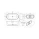 Ванна акриловая отдельностоящая Koller Pool PureLine 1600x800 White/MattBlack с сифоном 0266251501, Черный матовый