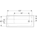 Ванна акриловая Geberit Selnova 170x70 554.284.01.1 + ножки, Белый