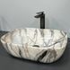 Умывальник (раковина) VBI RAVENNA LIGHT GREY ONYX GLOSSY накладной, узор