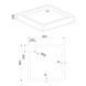 Душевой поддон Volle 90x90x14см квадратный,в комплекте с сифоном white 4400.123007, Белый, белый