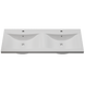 Раковина глянцевая врезная Amidicon Liza 120 1202x480 из литого камня двойная LIZA_120_HL_DUBL, Белый