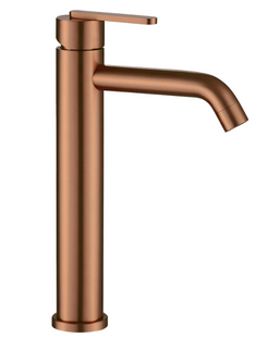 Змішувач для умивальника Rea Ontario високий brushed copper REA-B0971, Теплый закат