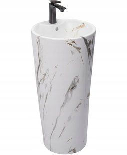 Умивальник Rea Blanka marble mat T підлоговий REA-U8704, Белый матовый