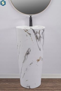 Умывальник Rea Blanka marble mat T напольный REA-U8704, Белый матовый