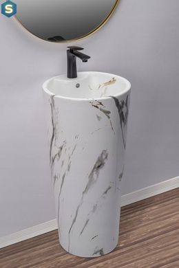 Умывальник Rea Blanka marble mat T напольный REA-U8704, Белый матовый