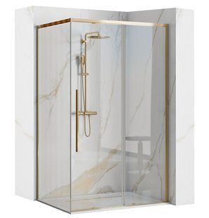 Душевая кабина Rea Solar 80x100 gold REA-K4901, Золотой, Универсальная, прозрачный
