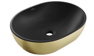 Умивальник Mexen Viki brushed gold black matt накладний MEX-21054877, Золотий
