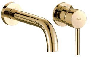 Смеситель для умывальника Rea Lungo gold золотой скрытого монтаж REA-B8559, Золотой