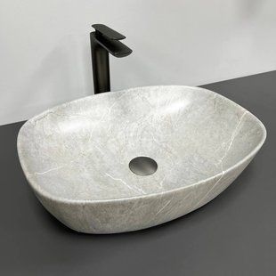 Умивальник (раковина) VBI OLBIA GREY STONE MATT накладний, Каппучино