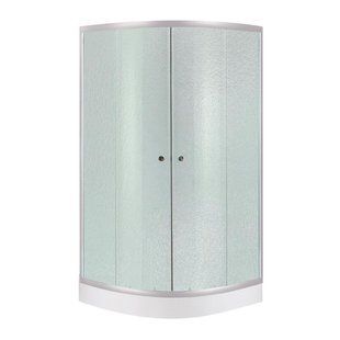 Набір: Lidz душова кабіна Latwa SC90x90.SAT.LOW.FR, скло Frost 4 мм + піддон Kupala, Хром матовий, Універсальна, матовий