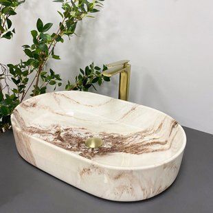 Умивальник (раковина) VBI VERONA 60 ONYX GLOSSY накладний, Мармур