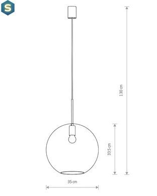 Підвісний світильник Nowodvorski 7846 Sphere XL E27 1x40W IP20 Bk