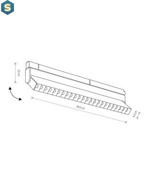 Магнитный трековый светильник Nowodvorski 10151 LVM Focus Out Led 1x15w 3000к 1300Lm IP20 Bl