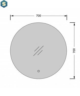 Дзеркало Мойдодир Eclipse 70x70 S з LED підсвіткою та сенсором
