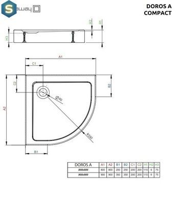 Душевой поддон Radaway Doros A Compact 90x90 SDRA9090-05