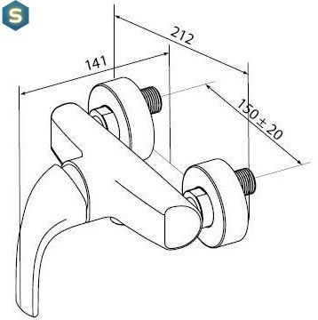 Смеситель для душа AM.PM Sense F7520000, Хром
