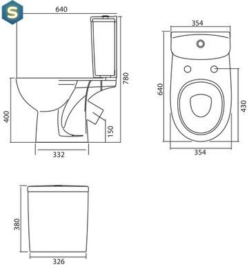 Унітаз-компакт Kolo Freja L79201000 з кришкою поліпропілен, Білий