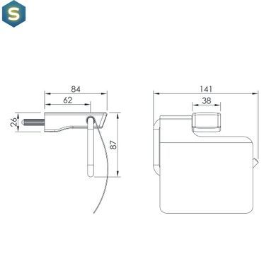 Тримач туалетного паперу Imprese Grafiky чорний нікель ZMK041807220, Графит