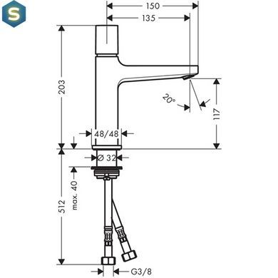 Змішувач для умивальника Hansgrohe Metropol Select EcoSmart 32571000