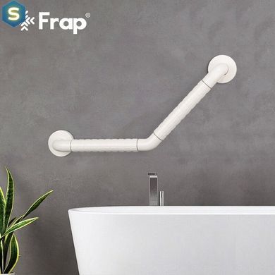 Настенный поручень Frap F8121 нержавеющая сталь/пластик, 600 мм, Нержавеющая сталь