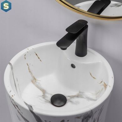 Умывальник Rea Blanka marble mat T напольный REA-U8704, Белый матовый