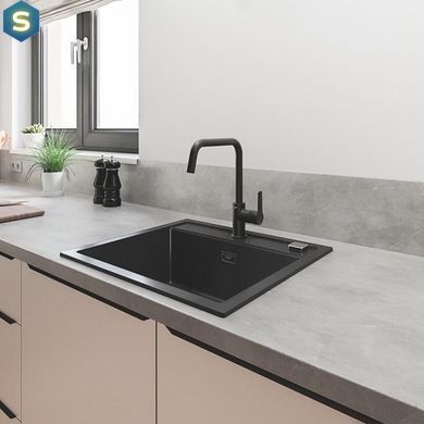 Набор смесителей 4 в 1 для ванной комнаты и кухни Grohe QuickFix Start Black M-Size UA303301MK, Черный матовый