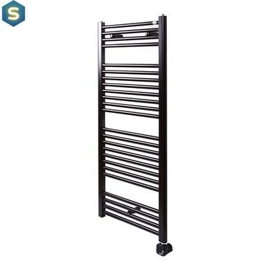Рушникосушка електрична Zehnder Virando HEC 1226 x 500 мм чорна з проводом (AB-120-050-9017-HEC-SC), Черный матовый, Праве, Електронний