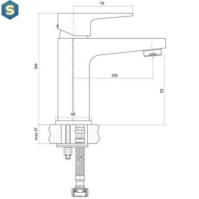 Смеситель для умывальника Cersanit Vigo S951-146, Хром