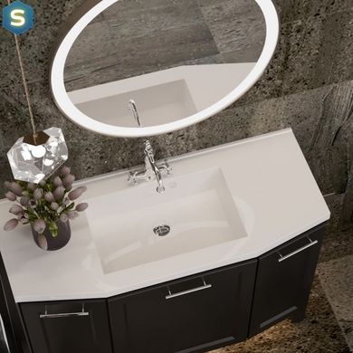 Раковина глянцевая врезная Amidicon Santo 110 1100x450 из литого камня SANTO_110_HL, Белый