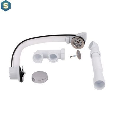 Сифон для ванны Lidz (WHI) 60 03 V002 01 с ревизией (выход 50 мм)