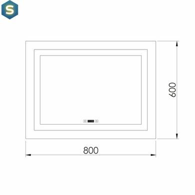 Зеркало Imprese Karlov Option прямоугольное в раме с подсветкой, подогревом и часами 60x80 см m08607600MC