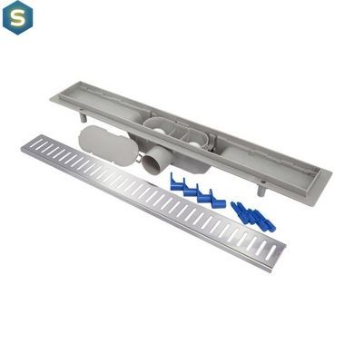 Трап линейный Qtap Dry FA304-800 с нержавеющей решеткой 800х73