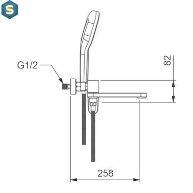Смеситель для ванны, золото Gappo G3210-3, Золотой