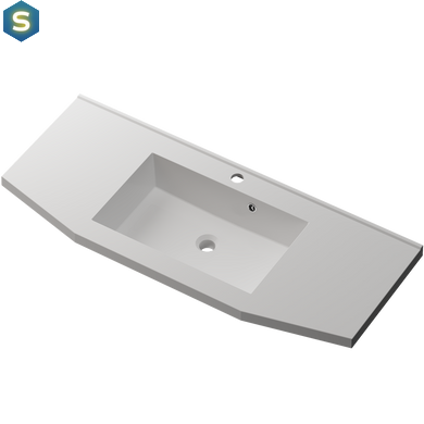 Раковина глянцевая врезная Amidicon Santo 110 1100x450 из литого камня SANTO_110_HL, Белый