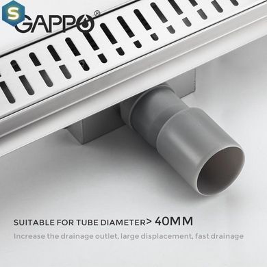 Душевой канал Gappo G84007-3, 70х400 мм, нержавеющая сталь