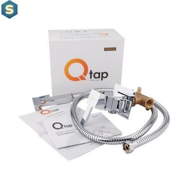 Набір для гігієнічного душу зі змішувачем Qtap Inspai-Varius CRM V00440201, Хром