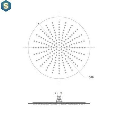 Верхній душ Lidz (CRM)- 51 10 103 30, Хром