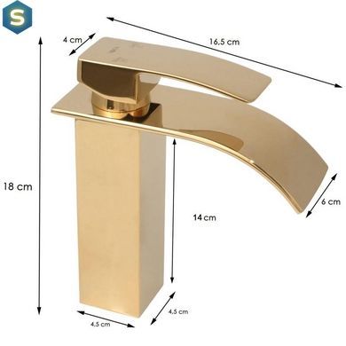 Смеситель для умывальника Yoka Niagara 24 gold низкий BU.NIAGARA 24 GLD, Золотой