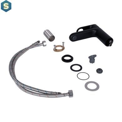 Змішувач для умивальника Qtap Jay QTJAY270BLM45545 Black matt, Черный матовый