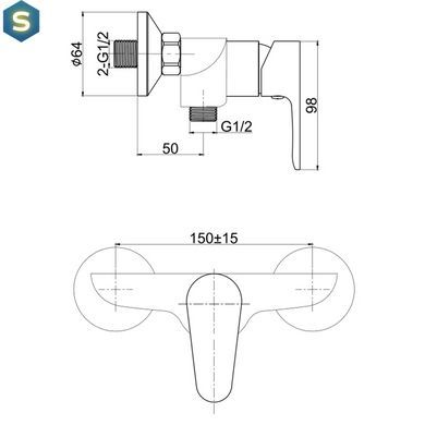 Змішувач для душу Cersanit Cersania для душу S951-234