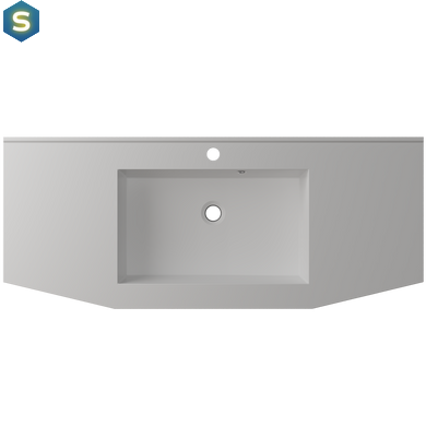 Раковина глянцевая врезная Amidicon Santo 110 1100x450 из литого камня SANTO_110_HL, Белый