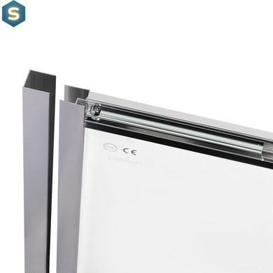 Душевая дверь в нишу Qtap Taurus CRM2011-12.C6 110-120x185 см, стекло Clear 6 мм, покрытие CalcLess, Универсальная, прозрачный