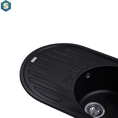 Кухонна мийка гранітна Kroner KRP Komposit SCH-7750 CV027417, Чорний/золото