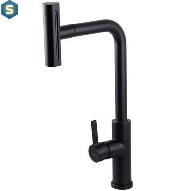 Змішувач для кухні Globus Lux Alpen SBT1-2044-BB, Черный матовый