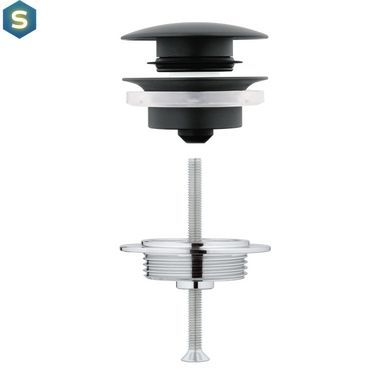 Набор смесителей 4 в 1 для ванной комнаты и кухни Grohe QuickFix Start Black M-Size UA303301MK, Черный матовый
