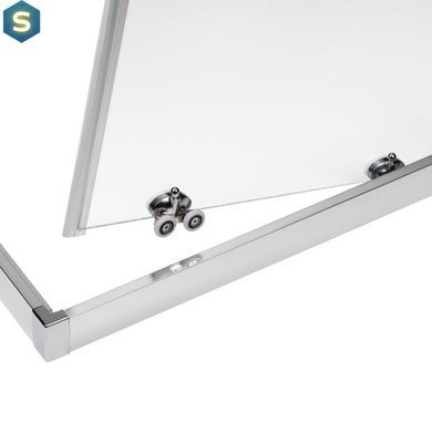 Набор: Qtap душевая кабина Presto CRM1099SP5 Pear 1970x900x900 мм + поддон Tern 309912C 90x90x12 см с сифоном, Хром, Универсальная, матовый